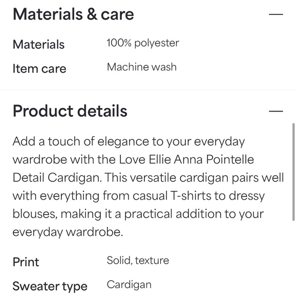 Love Ellie Anna Pointelle Detail Cardigan Sweater - Picture 2 of 10
